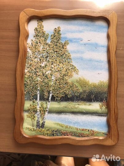 Картина из крошек камня