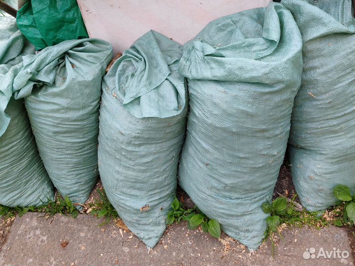 Щепа, мульча лиственных деревьев в мешках