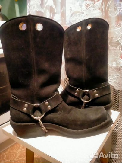 Сапоги мужские кожаные