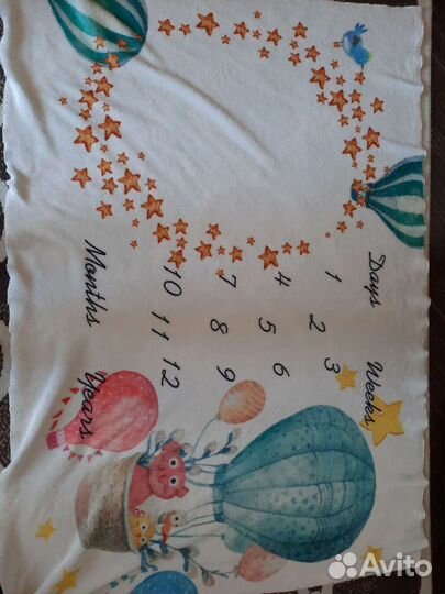 Фланелевое одеялко для фото (12 мес)