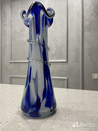 Ваза винтаж муранское стекло декор
