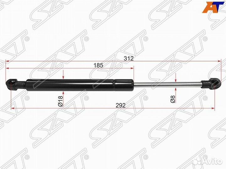 Амортизатор капота land rover range rover 02-12 ST