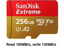 Карта памяти Micro SD SanDisk Extreme 256 GB