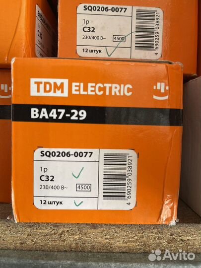 Автоматические выключатели Ва47-29 1р20,32,40а