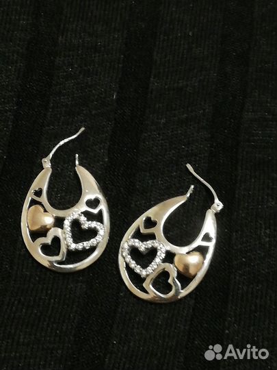 Серьги серебро 925