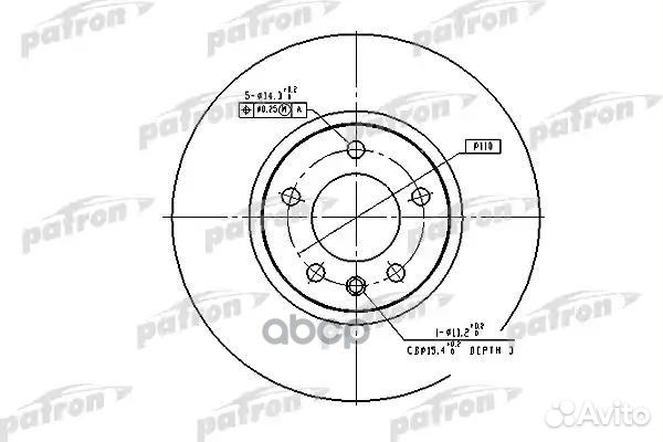 Диск тормозной передн opel: omega A 88-94, omeg