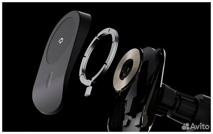 Автомобильный держатель c беспр зарядкой pitaka