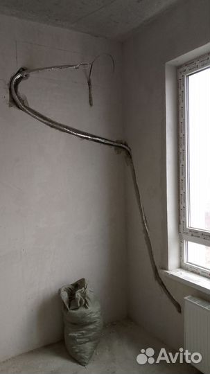 Сплит системы монтаж Закладка трасс перенос блока