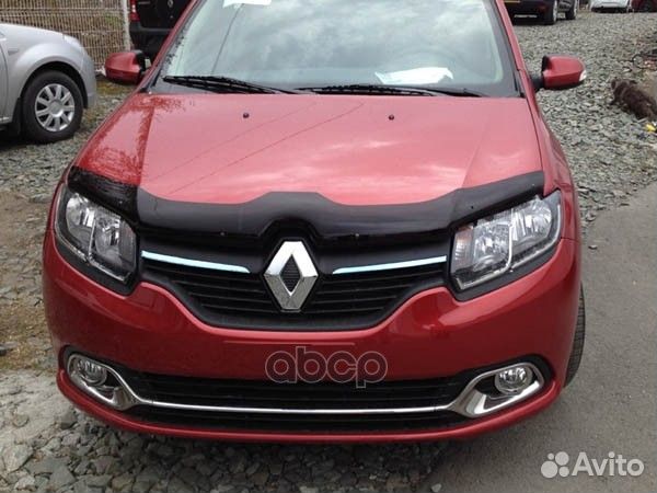 Дефлектор капота темный renault Logan 2014/REN