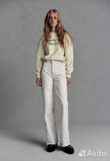 Белые джинсы zara