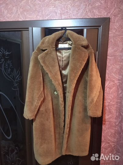 Шуба из натуральной овчины Тедди