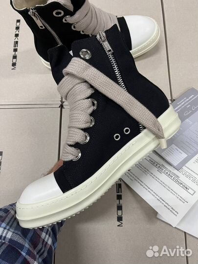 Rick Owens drkshdw Black Jumbo Lace High-top