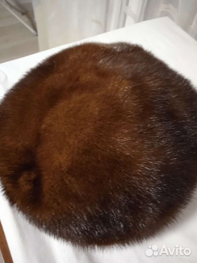 Берет женский норковый мягкий