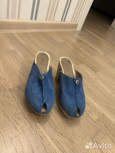 Сабо замшевые женские