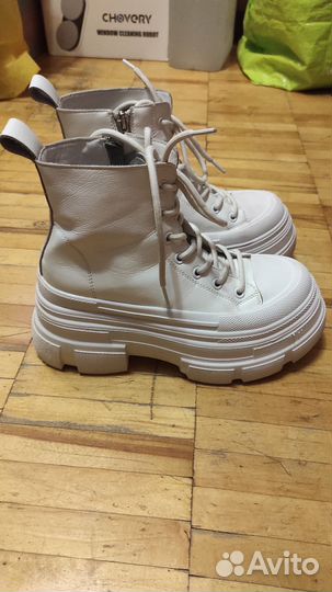 Кроссовки на платформе, Ботинки белые