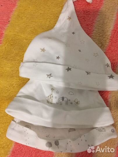 Комбинезон, шапочки для сна 0-6