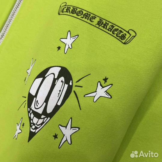 Худи Chrome Hearts Lime Green