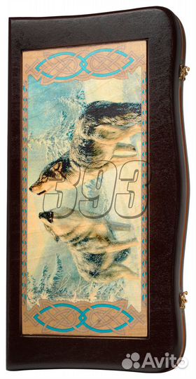 Нарды, шашки Волки №3 (резные) (50847)