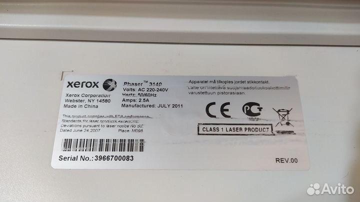 Лазерный принтер Xerox Phaser 3140 Б\У