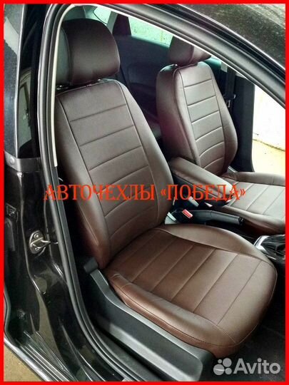 Чехлы Volkswagen Polo 1 из экокожи шоколадные