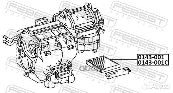 Фильтр салона Toyota Yaris/RAV 4