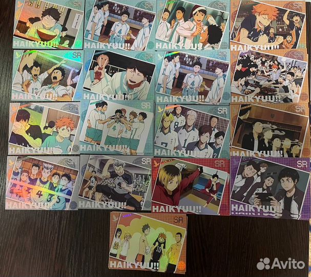 Карточки аниме haikyuu, goddes story, клинок