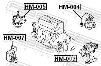 Опора двигателя honda CR-V 01-06/element 03-05