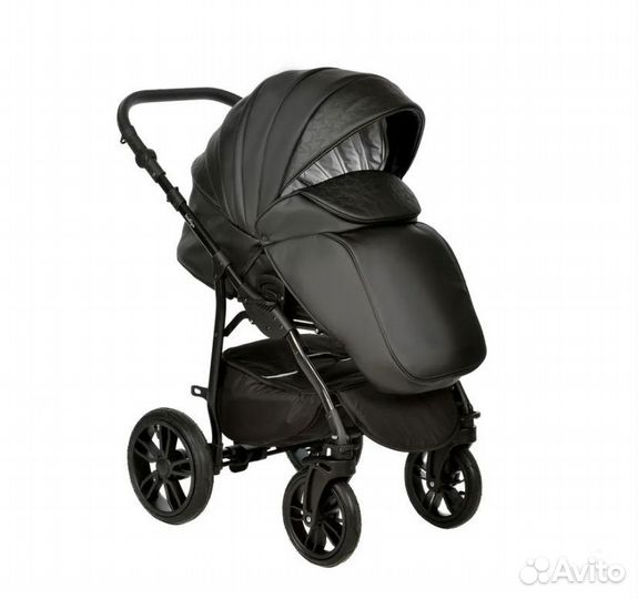 Коляска 2 в 1 indigo эко кожа
