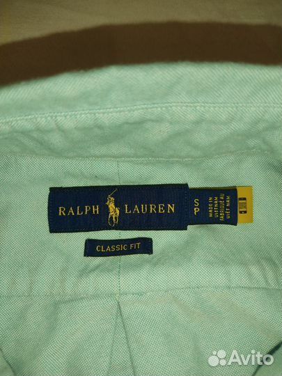 Рубашка polo ralph lauren голубая