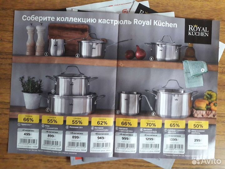 Наклейки магнит акция кастрюли