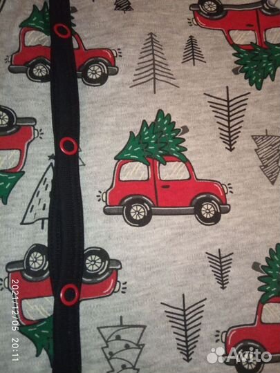 Комбинезон слип новогодний р92