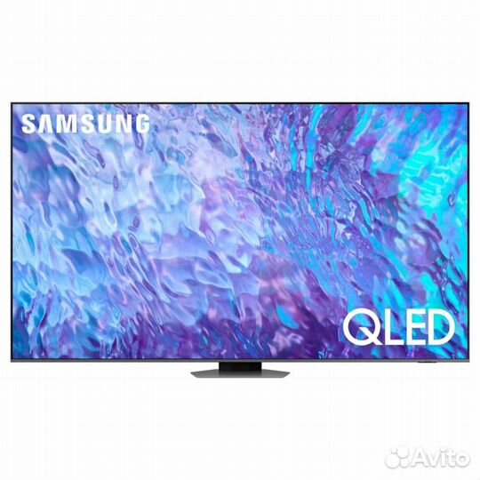 Телевизор qled Samsung QE98Q80cauxru, SMART TV, черный/серебристый