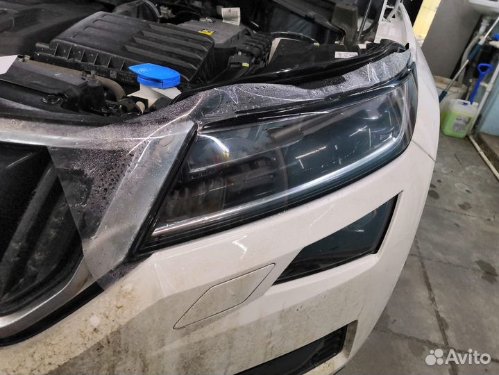 Оклейка антигравийная пленка. Бронь