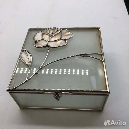 Стеклянная шкатулка, винтаж