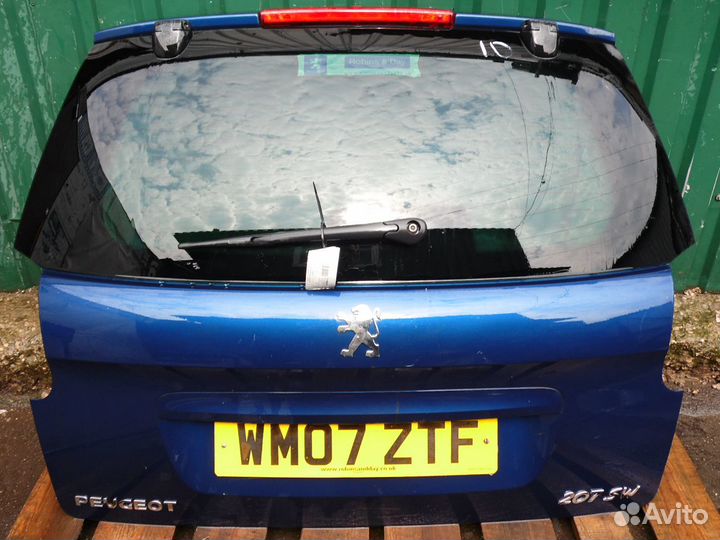 Крышка багажника в сборе Пежо 207 универсал синяя
