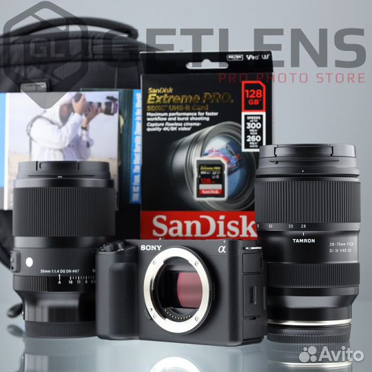 Sony ZV-E1 + Sigma AF 35 + Tamron 28-75 + SanDisk