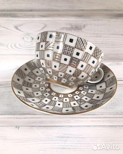 Чайная пара лфз Золотые квадраты