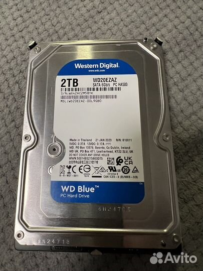Жесткий диск 2 тб WD Blue wd20ezaz