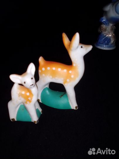 Фигурки Олениха с оленёнком СССР