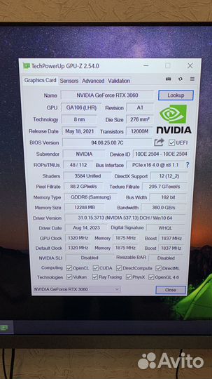 Продам palit rtx 3060 OC 12gb