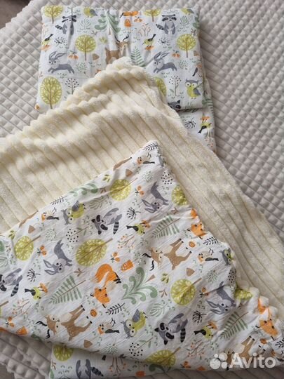 Комплект в коляску подушка матрас одеяло