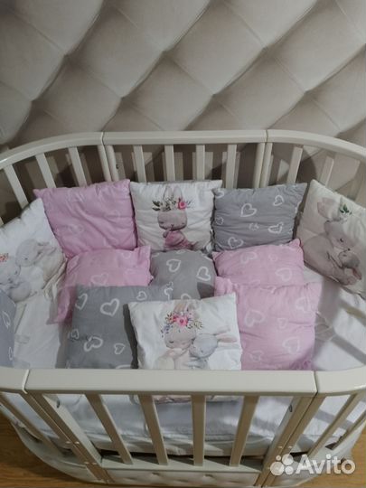 Бортики в детскую кроватку бу