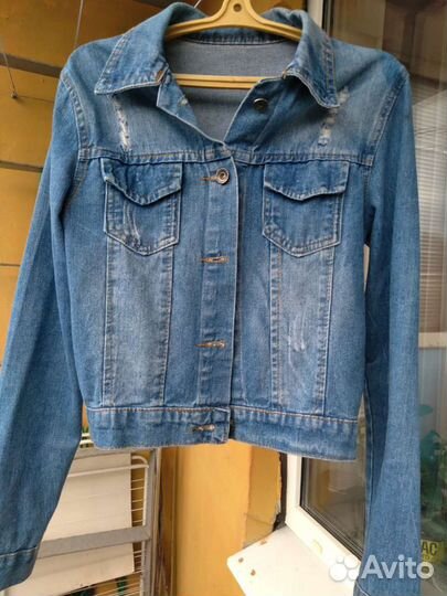 Джинс. куртка Р. 40 Вертовка 42-44,Куртка удл p. S