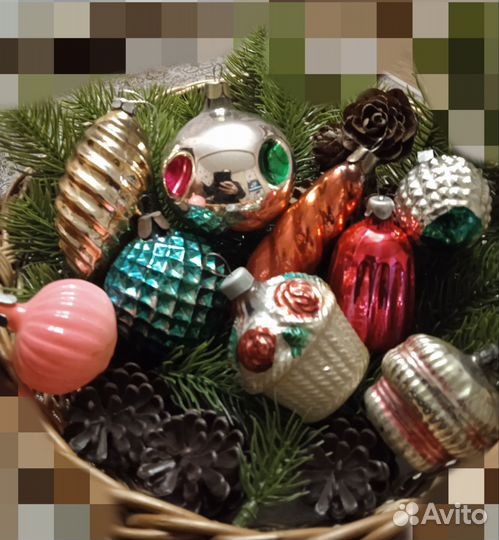 Ёлочные игрушки СССР. Набор