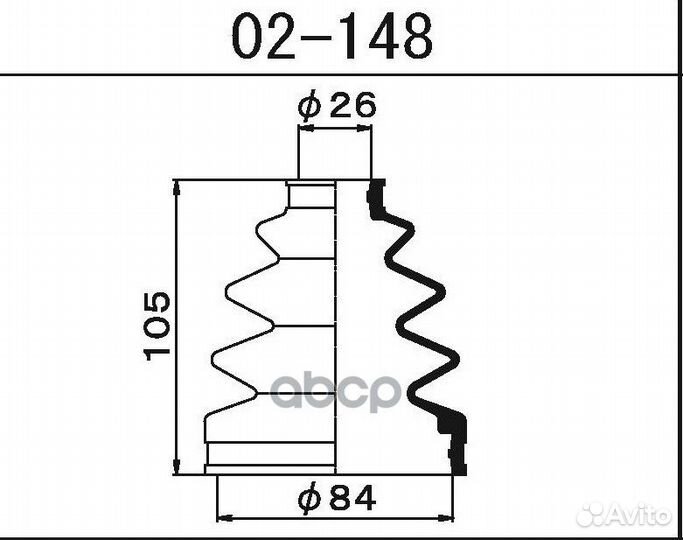 Пыльник шруса внешнего 02148 1-56 (Maruichi)
