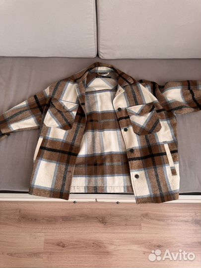 Рубашка в клетку женская теплая