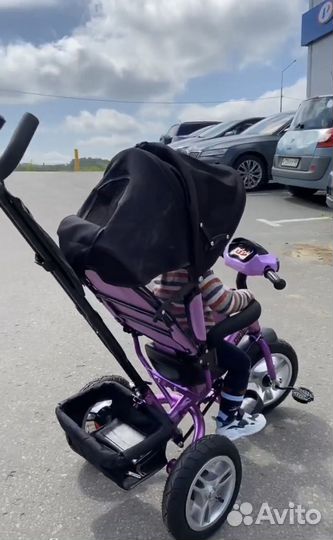 Детский велосипед с родительской ручкой