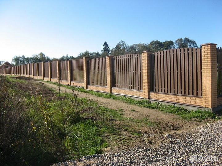 Заборы из дпк. Ограждения дпк