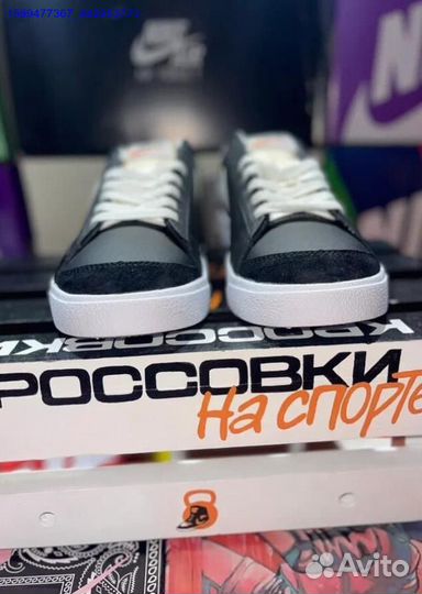 Nike Blazer Low Black White Swoosh (Арт.32359)