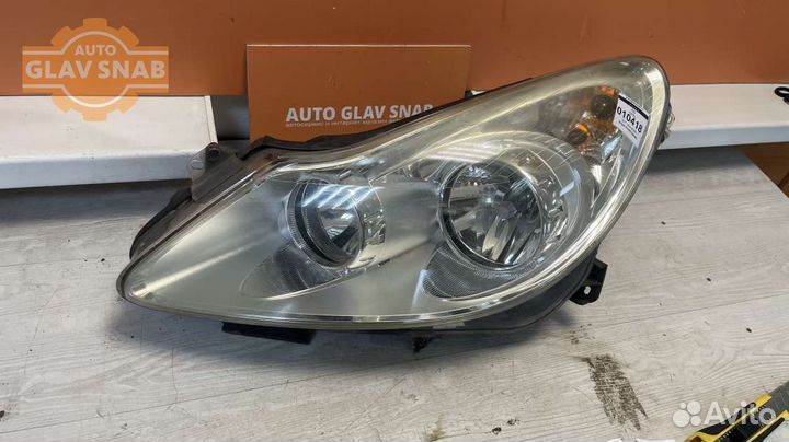 Фара левая (хром) Opel Corsa D